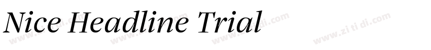 Nice Headline Trial字体转换